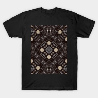 Black and White Gear Looking Pattern - WelshDesignsTP002 T-Shirt